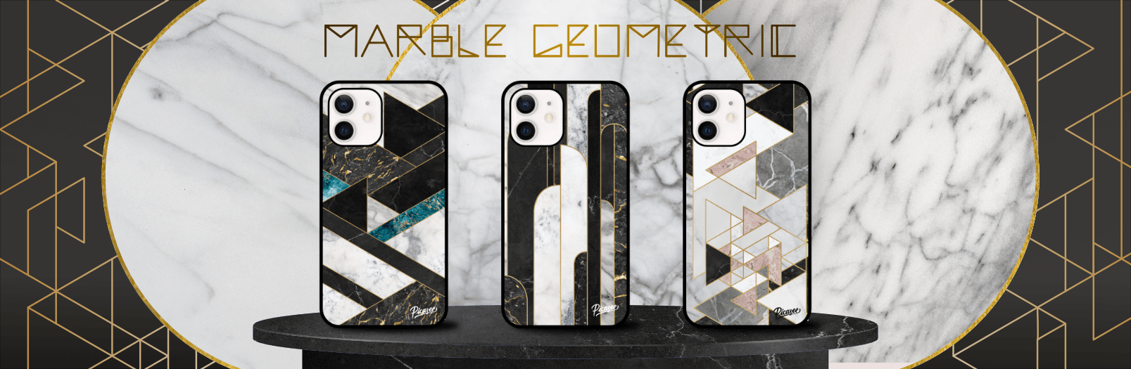 Fóliák és tokok a Marble Geometric kollekcióból