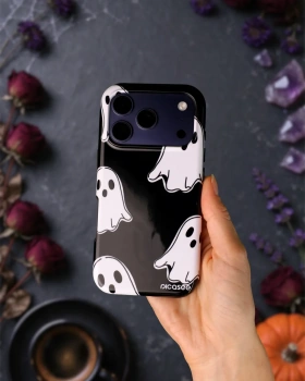 Picasee Fashion Case MagSafe Apple iPhone 12 Pro Max - Black ghosts