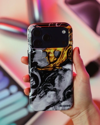 Picasee Fashion Case Samsung Galaxy S20 FE - Black Gold 2