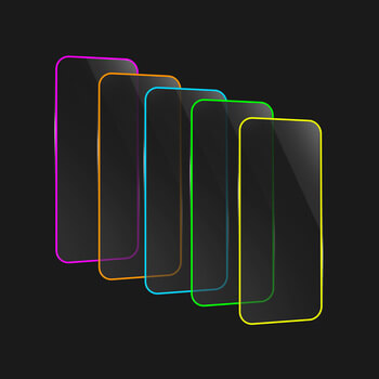 Picasee Keményített védőfólia a sötétben világító kerettel mobiltelefonokra Apple iPhone 14 Pro - Sárga
