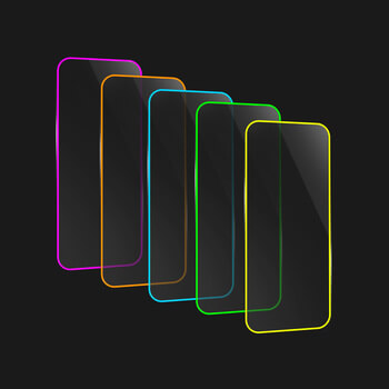 3x Picasee Keményített védőfólia a sötétben világító kerettel mobiltelefonokra Apple iPhone 15 Pro - Kék