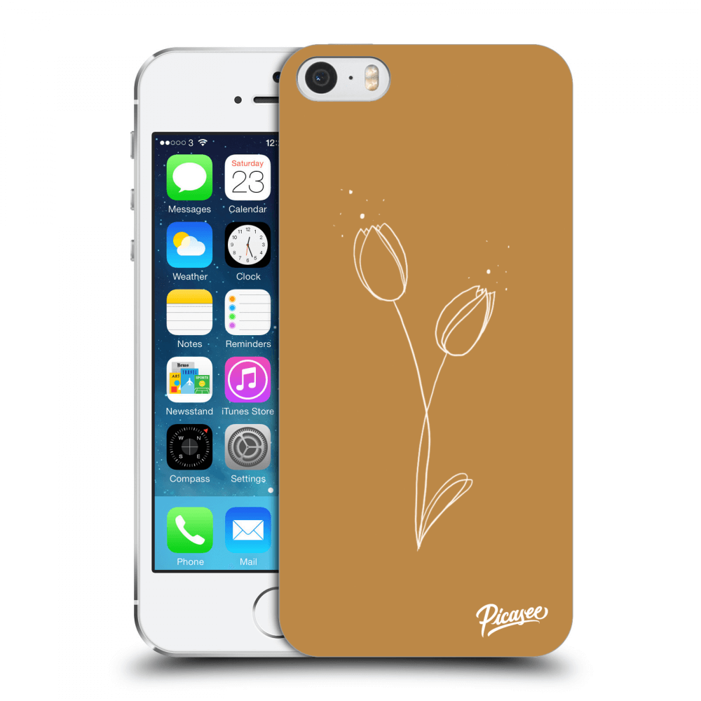 Picasee átlátszó szilikon tok az alábbi mobiltelefonokra Apple iPhone 5/5S/SE - Tulips