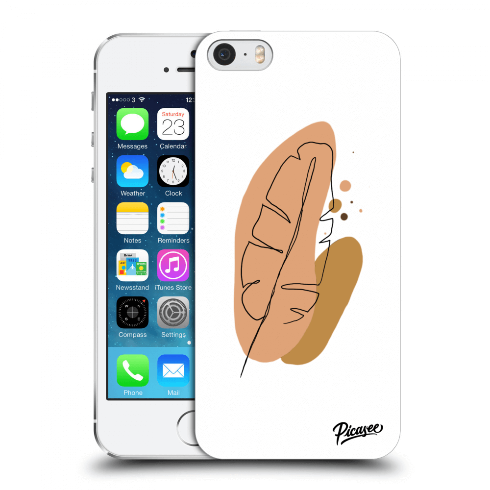 Picasee átlátszó szilikon tok az alábbi mobiltelefonokra Apple iPhone 5/5S/SE - Feather brown