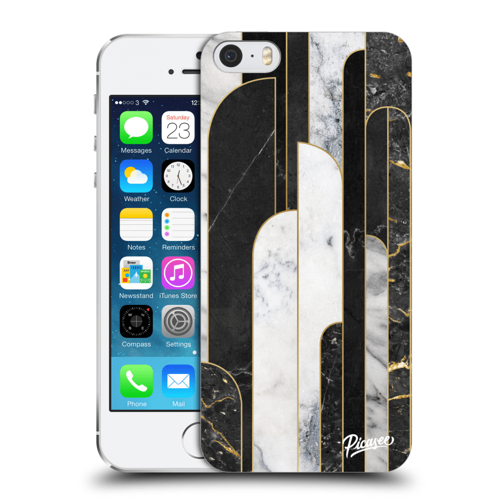 Picasee ULTIMATE CASE Apple iPhone 5/5S/SE - készülékre - Black & White tile