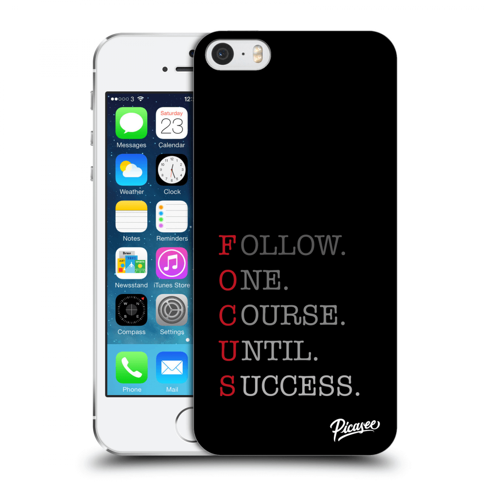 Picasee átlátszó szilikon tok az alábbi mobiltelefonokra Apple iPhone 5/5S/SE - Focus