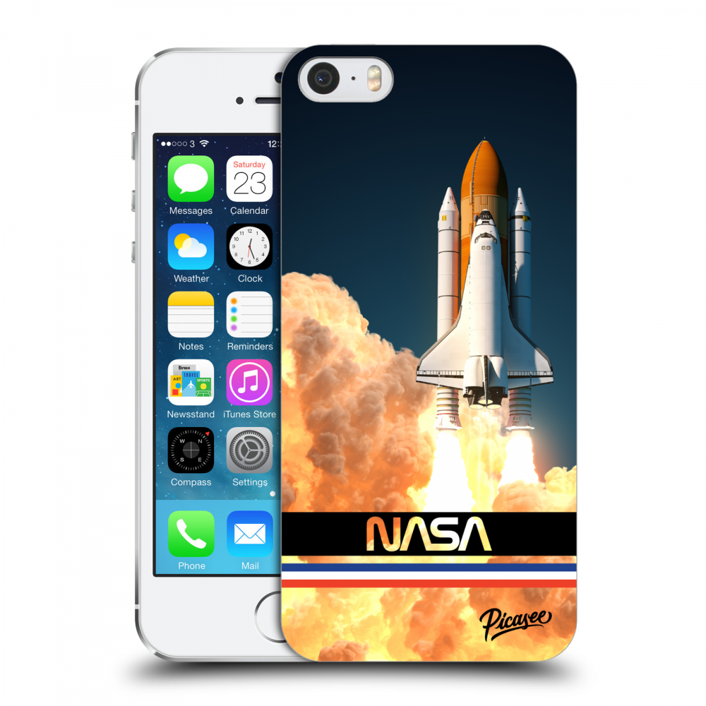 Picasee átlátszó szilikon tok az alábbi mobiltelefonokra Apple iPhone 5/5S/SE - Space Shuttle