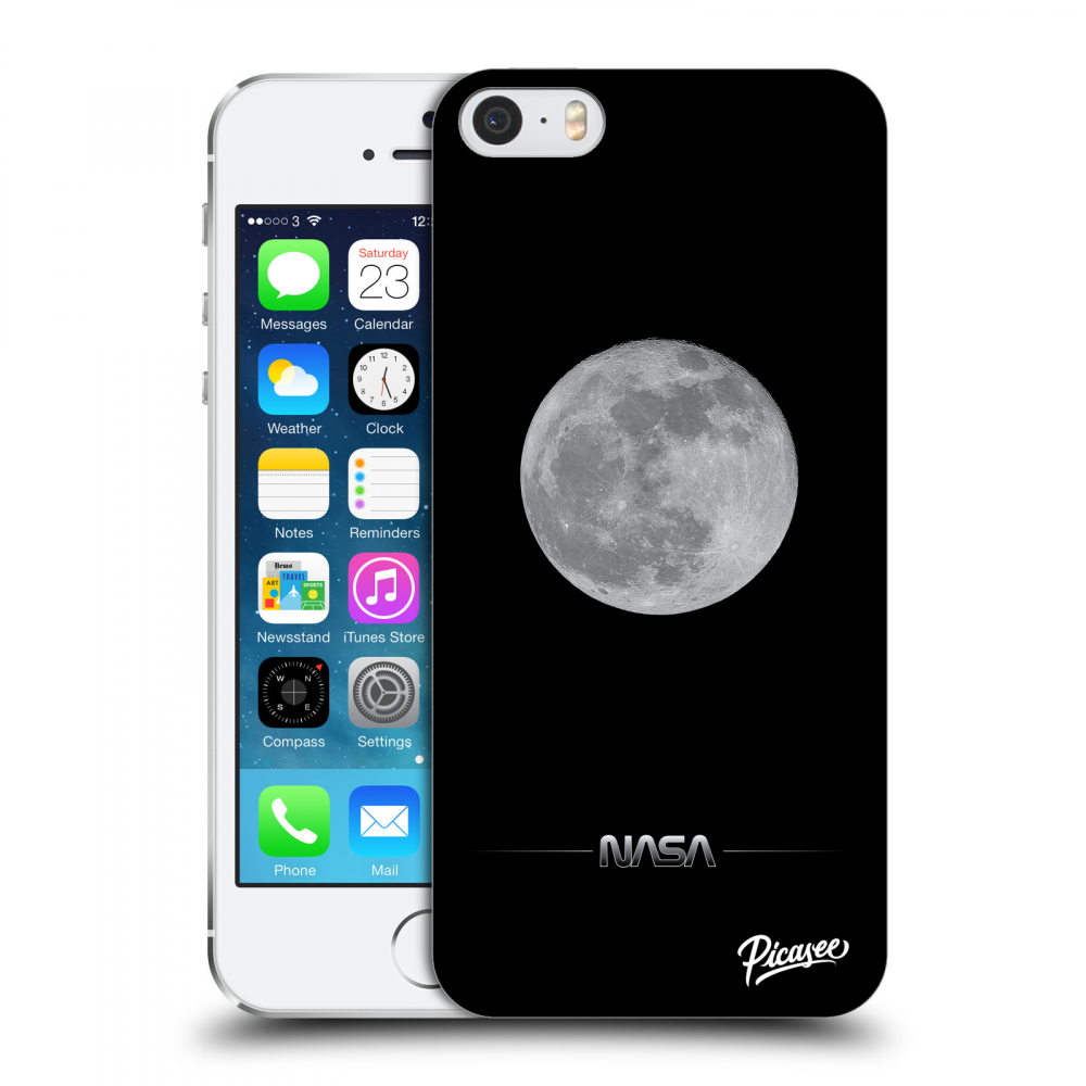 Picasee átlátszó szilikon tok az alábbi mobiltelefonokra Apple iPhone 5/5S/SE - Moon Minimal