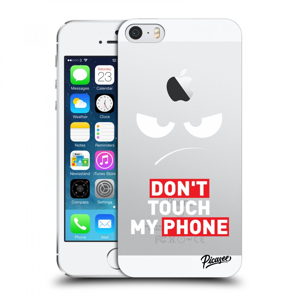 Picasee átlátszó szilikon tok az alábbi mobiltelefonokra Apple iPhone 5/5S/SE - Angry Eyes - Transparent