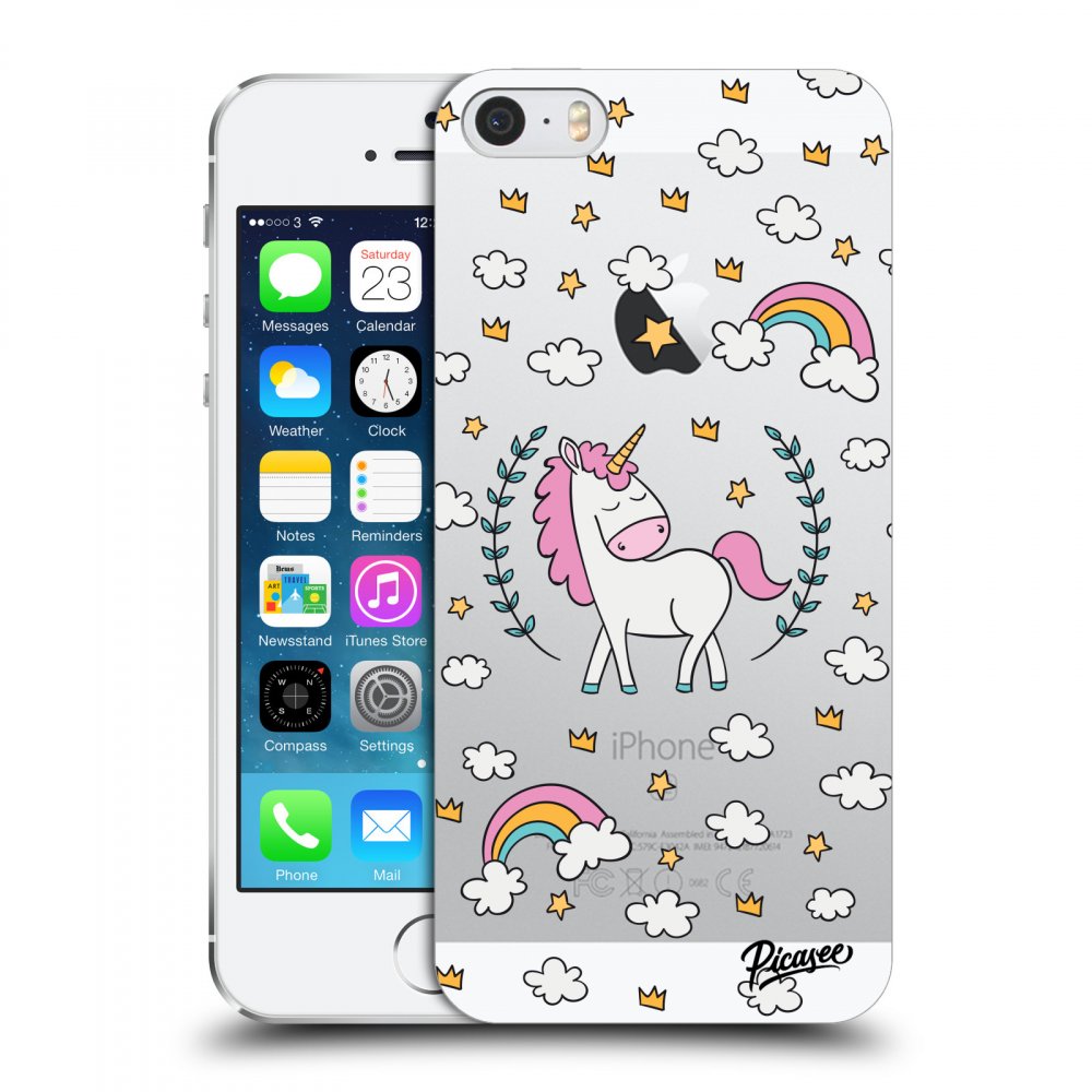 Picasee átlátszó szilikon tok az alábbi mobiltelefonokra Apple iPhone 5/5S/SE - Unicorn star heaven