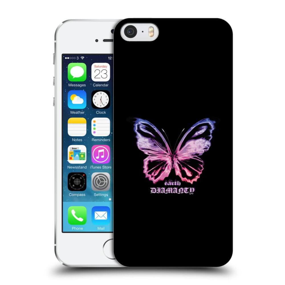 Picasee átlátszó szilikon tok az alábbi mobiltelefonokra Apple iPhone 5/5S/SE - Diamanty Purple