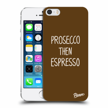 Picasee átlátszó szilikon tok az alábbi mobiltelefonokra Apple iPhone 5/5S/SE - Prosecco then espresso
