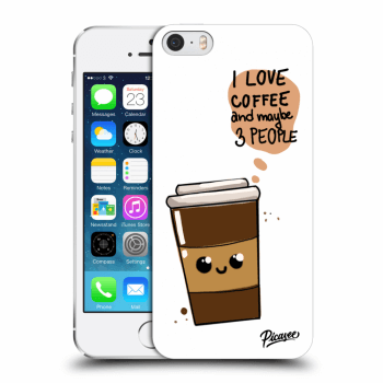 Picasee átlátszó szilikon tok az alábbi mobiltelefonokra Apple iPhone 5/5S/SE - Cute coffee