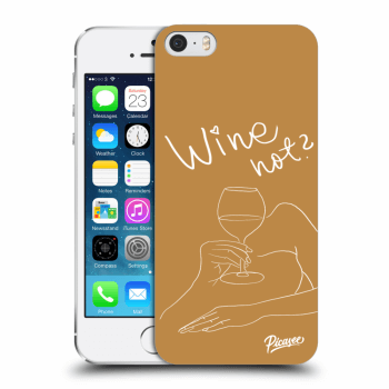 Picasee átlátszó szilikon tok az alábbi mobiltelefonokra Apple iPhone 5/5S/SE - Wine not