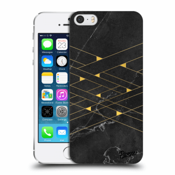 Picasee átlátszó szilikon tok az alábbi mobiltelefonokra Apple iPhone 5/5S/SE - Gold Minimal