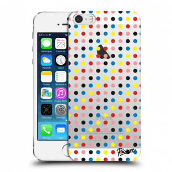 Picasee műanyag átlátszó tok az alábbi mobiltelefonokra Apple iPhone 5/5S/SE - Colorful dots