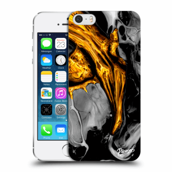 Szilikon tok erre a típusra Apple iPhone 5/5S/SE - Black Gold