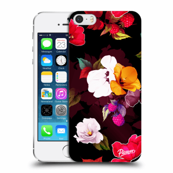 Picasee átlátszó szilikon tok az alábbi mobiltelefonokra Apple iPhone 5/5S/SE - Flowers and Berries