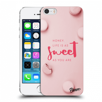 Picasee átlátszó szilikon tok az alábbi mobiltelefonokra Apple iPhone 5/5S/SE - Life is as sweet as you are