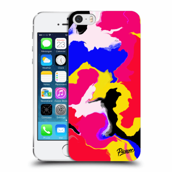 Picasee átlátszó szilikon tok az alábbi mobiltelefonokra Apple iPhone 5/5S/SE - Watercolor