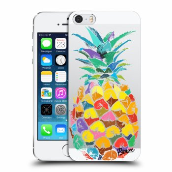Picasee átlátszó szilikon tok az alábbi mobiltelefonokra Apple iPhone 5/5S/SE - Pineapple