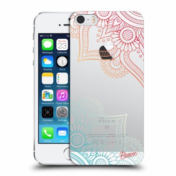 Picasee átlátszó szilikon tok az alábbi mobiltelefonokra Apple iPhone 5/5S/SE - Flowers pattern