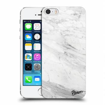 Picasee átlátszó szilikon tok az alábbi mobiltelefonokra Apple iPhone 5/5S/SE - White marble
