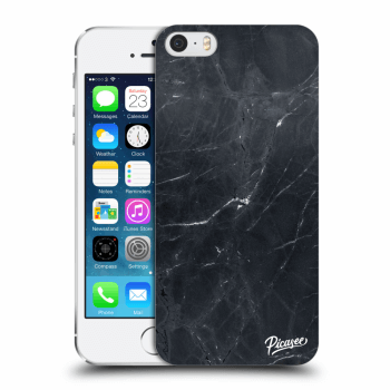 Picasee átlátszó szilikon tok az alábbi mobiltelefonokra Apple iPhone 5/5S/SE - Black marble