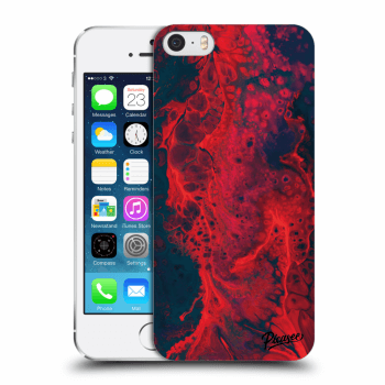 Picasee műanyag átlátszó tok az alábbi mobiltelefonokra Apple iPhone 5/5S/SE - Organic red