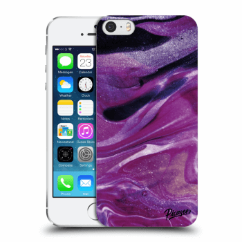 Szilikon tok erre a típusra Apple iPhone 5/5S/SE - Purple glitter