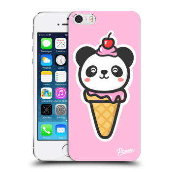 Picasee átlátszó szilikon tok az alábbi mobiltelefonokra Apple iPhone 5/5S/SE - Ice Cream Panda