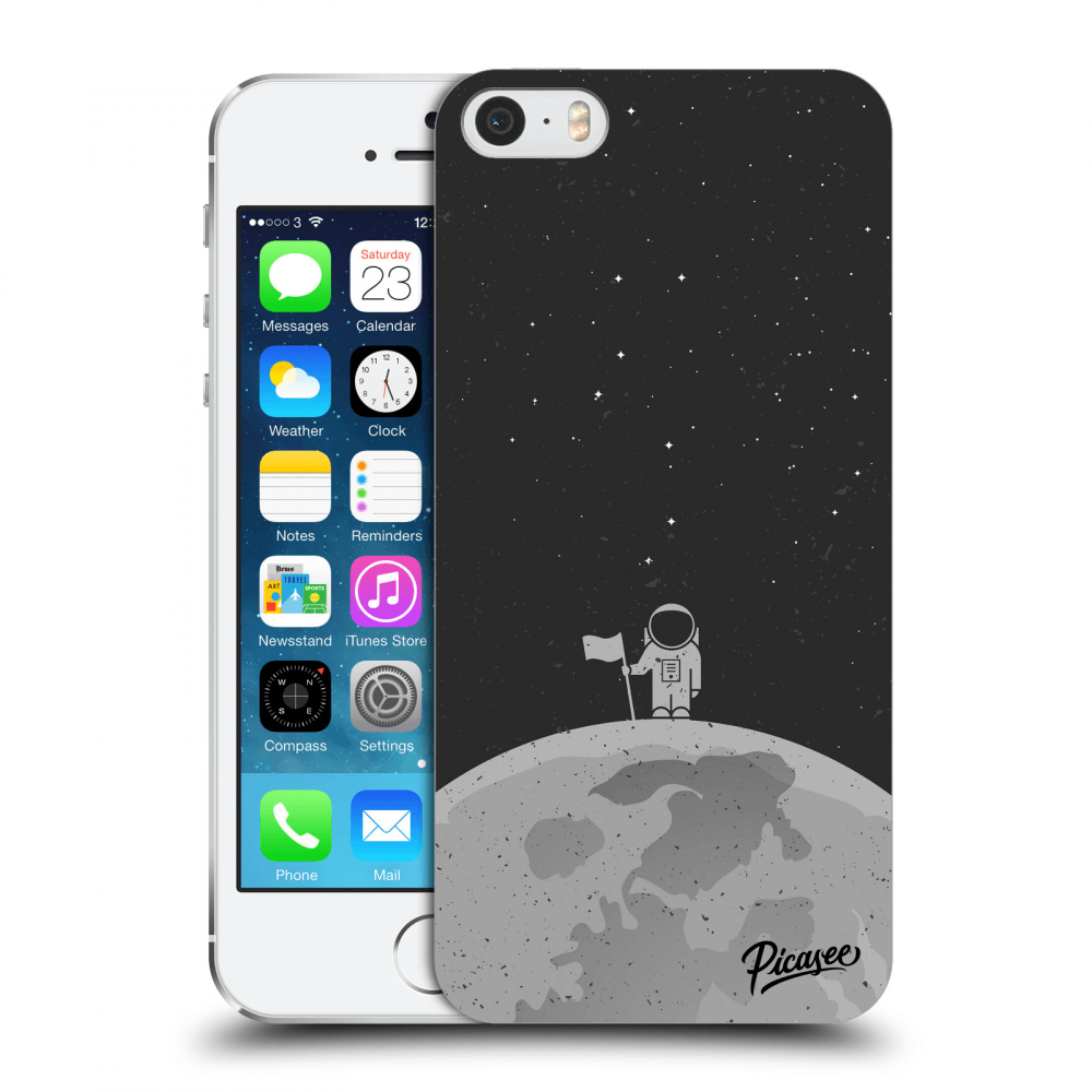 Picasee műanyag fekete tok az alábbi mobiltelefonra Apple iPhone 5/5S/SE - Astronaut
