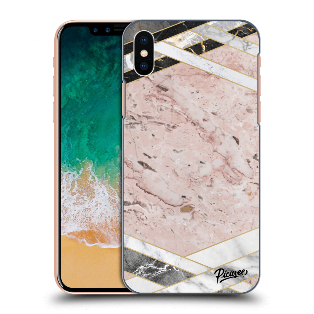 Picasee ULTIMATE CASE Apple iPhone X/XS - készülékre - Pink geometry