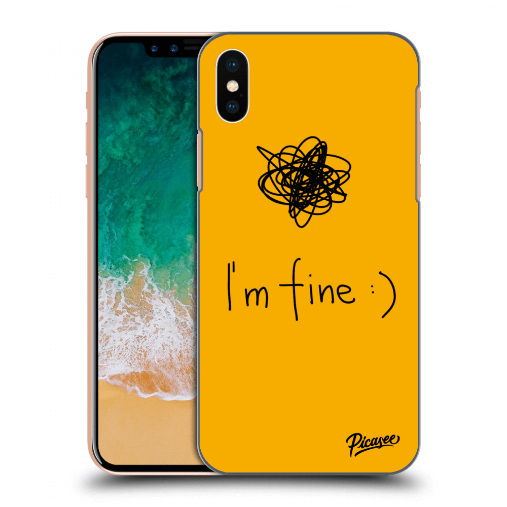 Picasee ULTIMATE CASE Apple iPhone X/XS - készülékre - I am fine