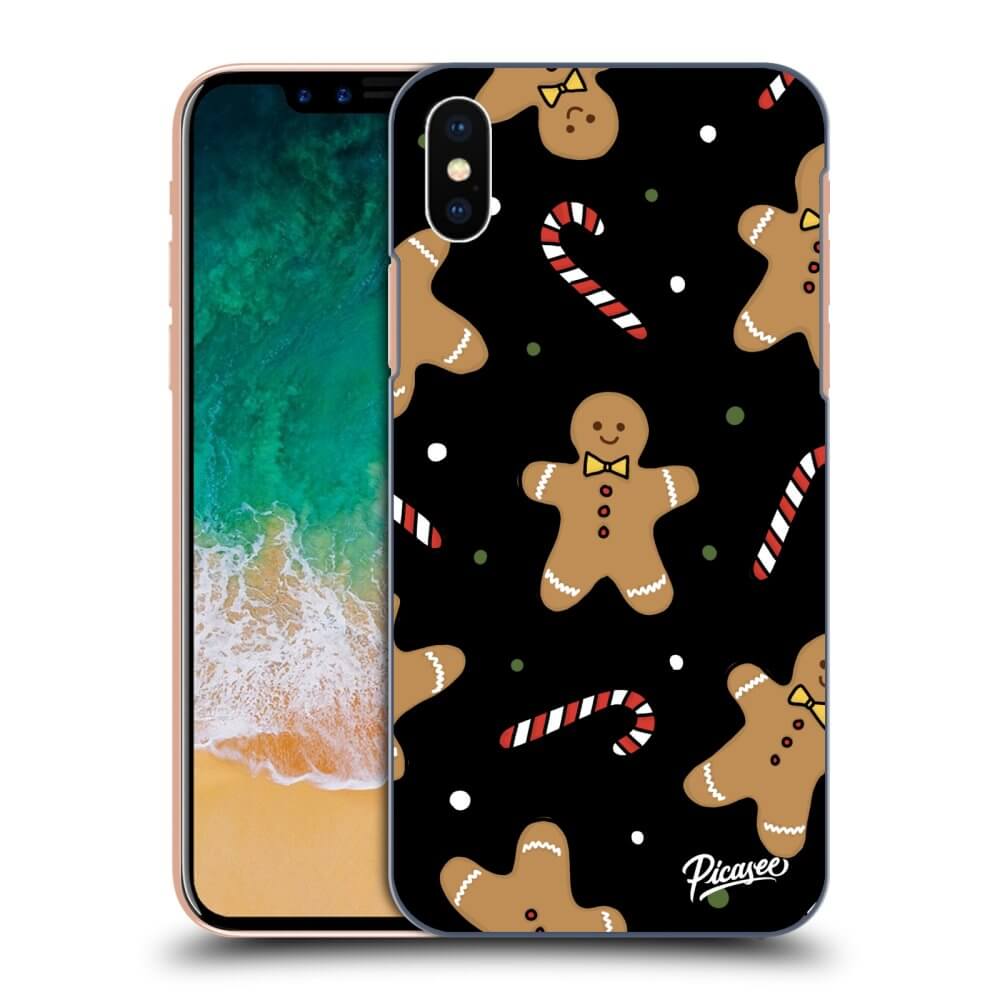 Picasee fekete szilikon tok az alábbi mobiltelefonokra Apple iPhone X/XS - Gingerbread