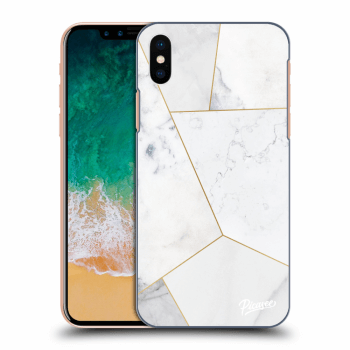 Szilikon tok erre a típusra Apple iPhone X/XS - White tile