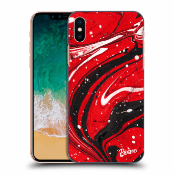 Szilikon tok erre a típusra Apple iPhone X/XS - Red black