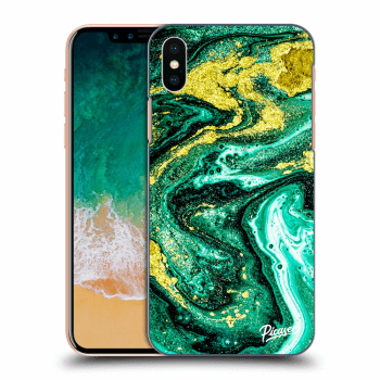 Szilikon tok erre a típusra Apple iPhone X/XS - Green Gold