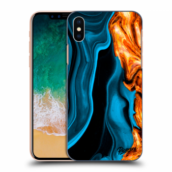 Szilikon tok erre a típusra Apple iPhone X/XS - Gold blue