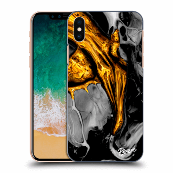 Szilikon tok erre a típusra Apple iPhone X/XS - Black Gold