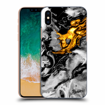 Szilikon tok erre a típusra Apple iPhone X/XS - Black Gold 2