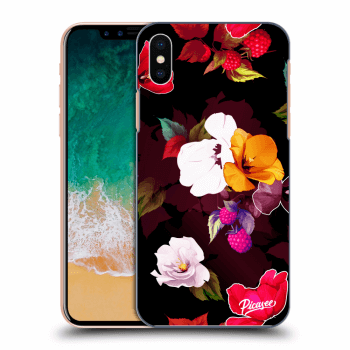 Szilikon tok erre a típusra Apple iPhone X/XS - Flowers and Berries