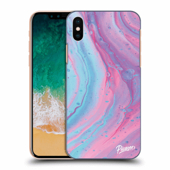 Szilikon tok erre a típusra Apple iPhone X/XS - Pink liquid