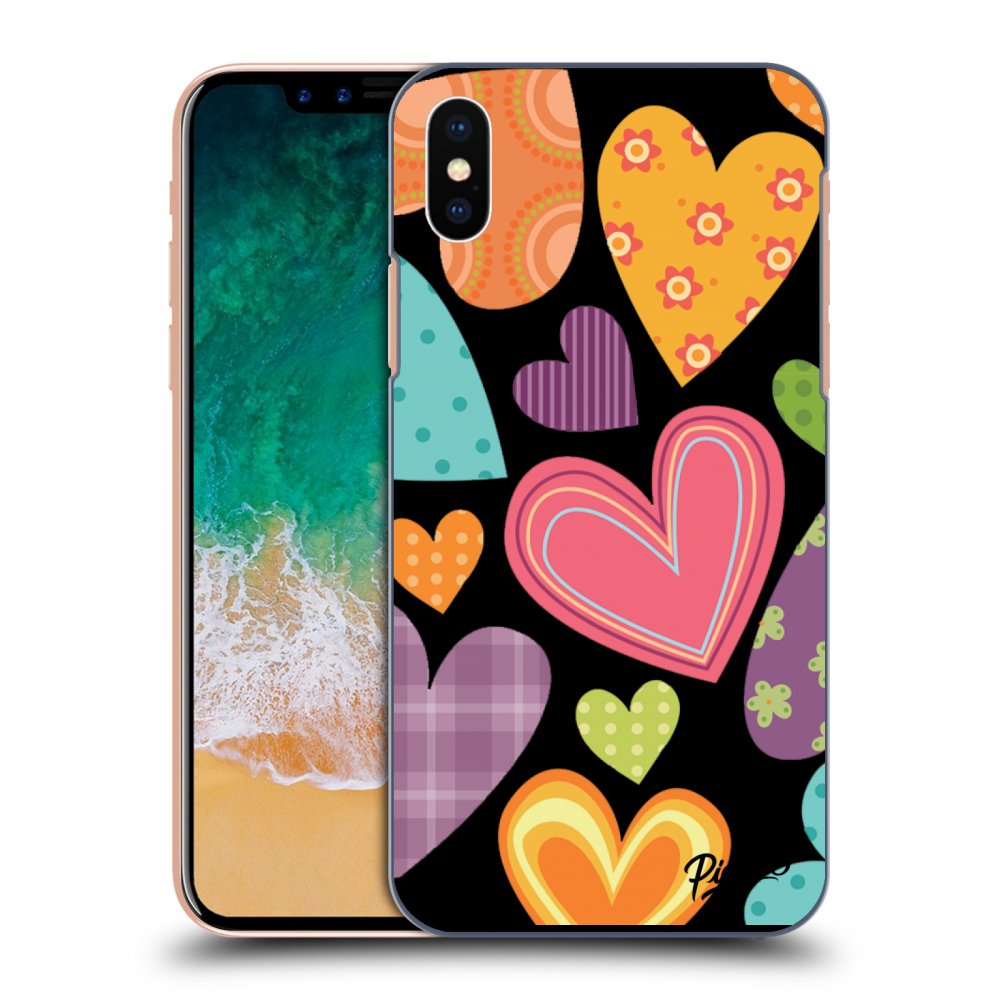 Picasee ULTIMATE CASE Apple iPhone X/XS - készülékre - Colored heart