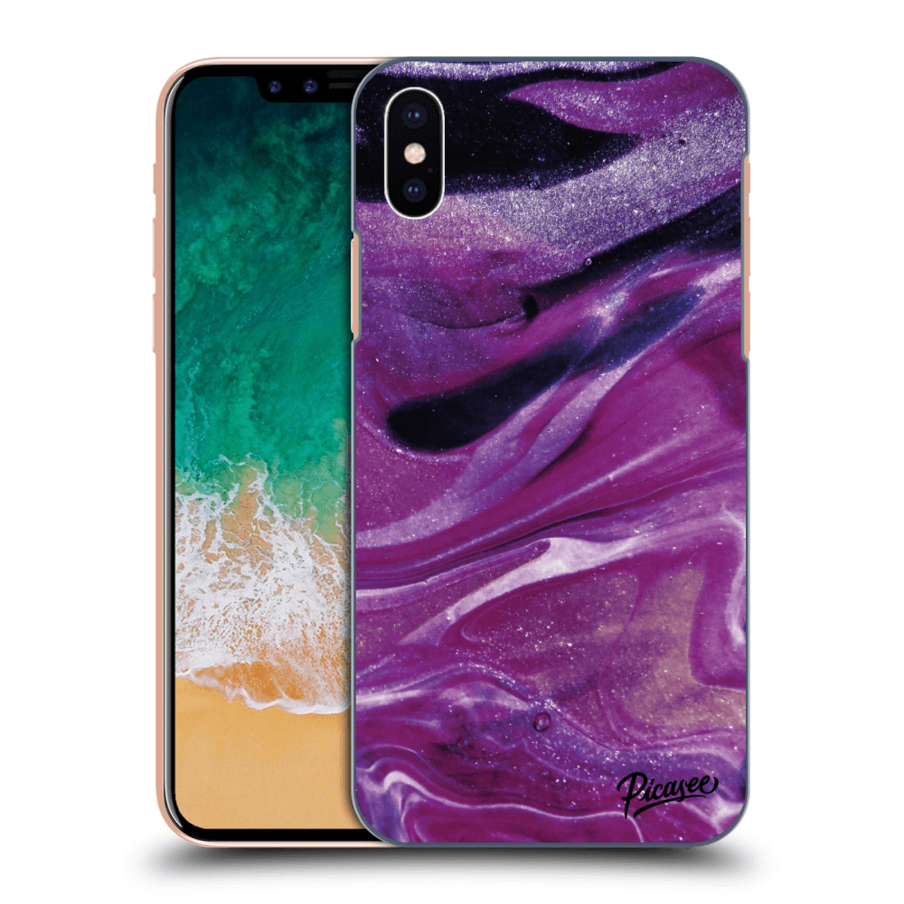 Picasee ULTIMATE CASE Apple iPhone X/XS - készülékre - Purple glitter