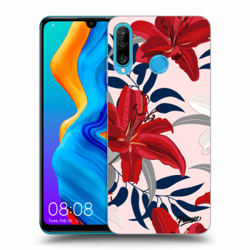 Szilikon tok erre a típusra Huawei P30 Lite - Red Lily