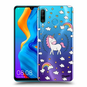 Picasee átlátszó szilikon tok az alábbi mobiltelefonokra Huawei P30 Lite - Unicorn star heaven