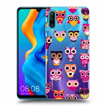 Picasee átlátszó szilikon tok az alábbi mobiltelefonokra Huawei P30 Lite - Owls