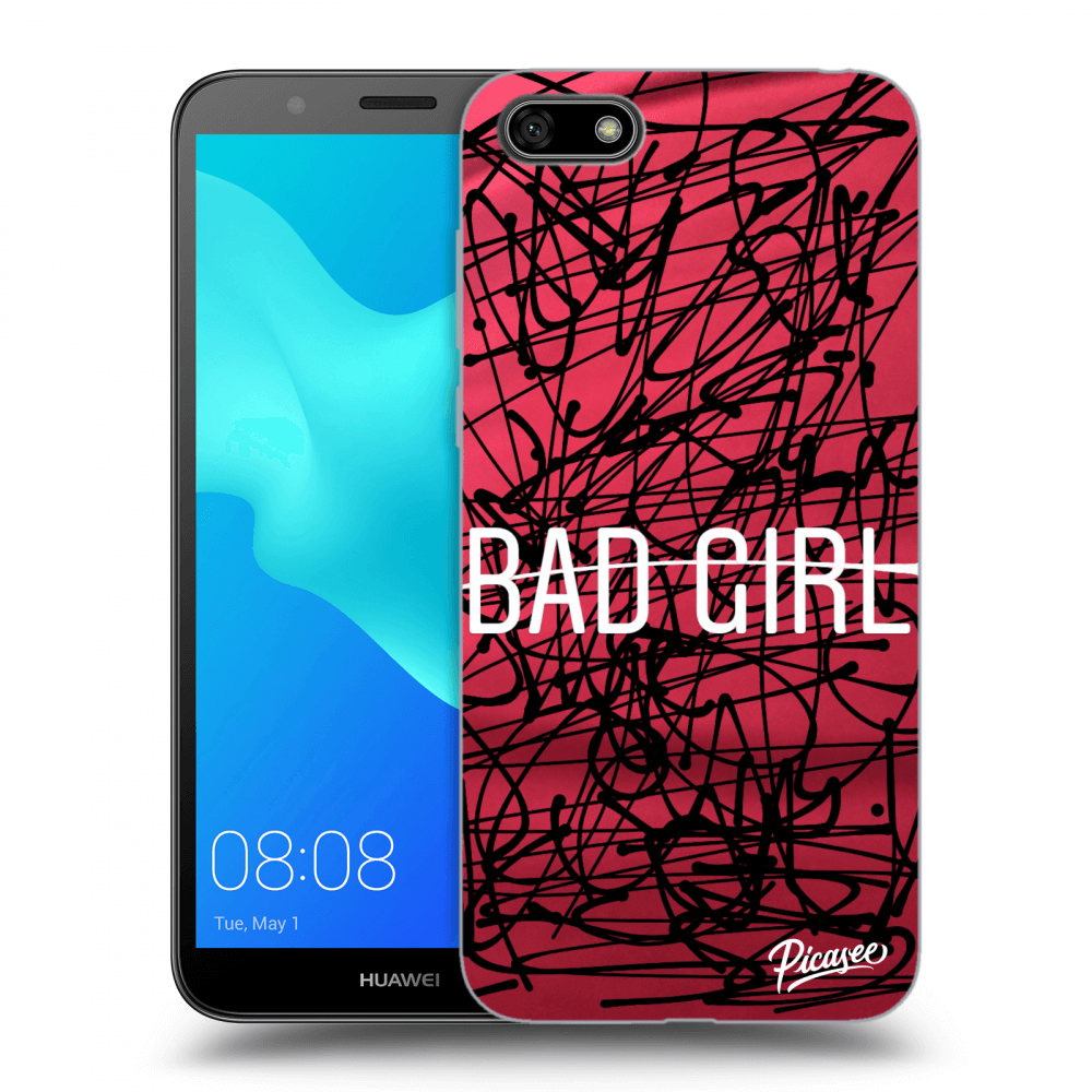 Picasee fekete szilikon tok az alábbi mobiltelefonokra Huawei Y5 2018 - Bad girl