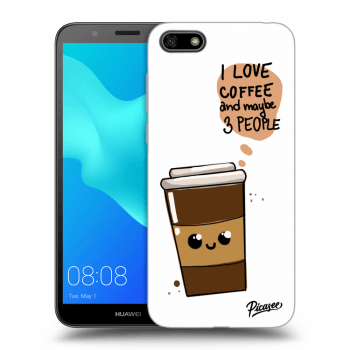 Picasee fekete szilikon tok az alábbi mobiltelefonokra Huawei Y5 2018 - Cute coffee