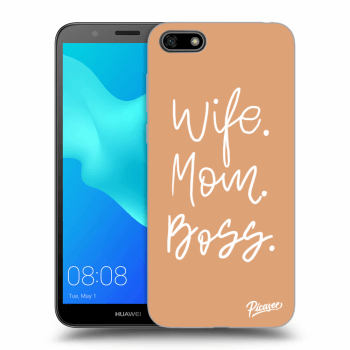 Picasee fekete szilikon tok az alábbi mobiltelefonokra Huawei Y5 2018 - Boss Mama